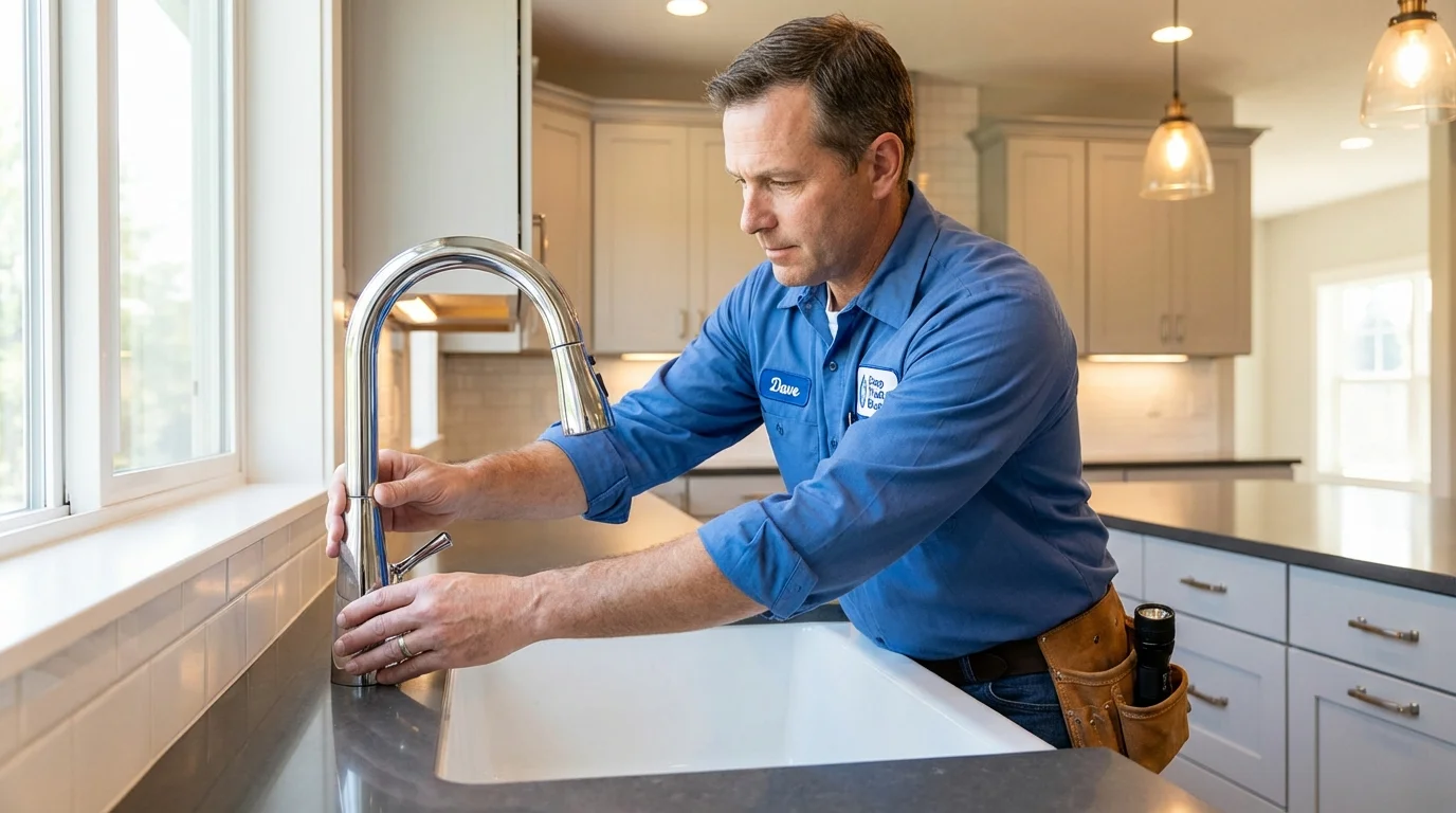 Kitchen faucet installation by Johns Plumbing LLC in Springview
